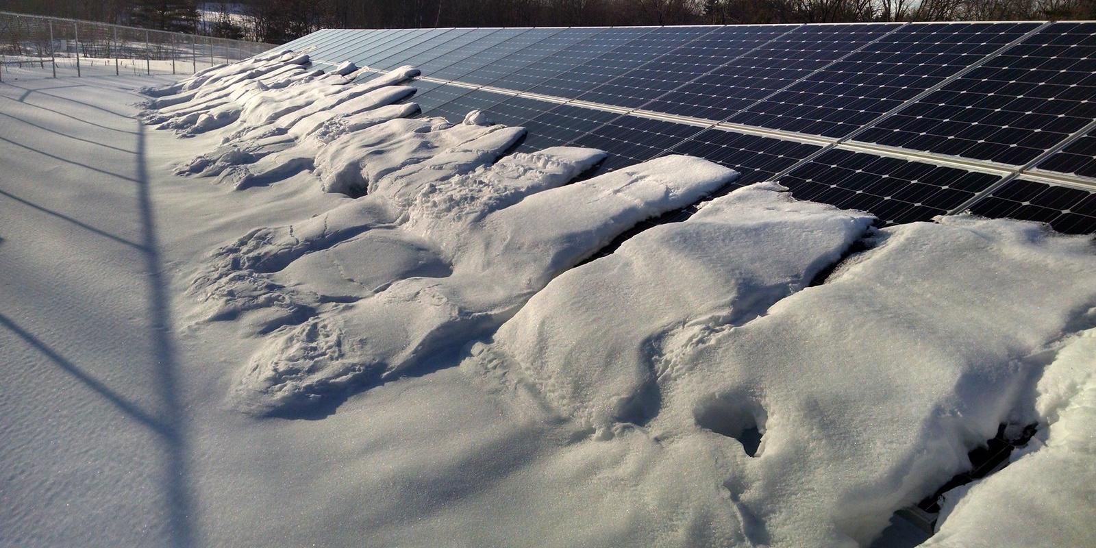 zonnepanelen in winter